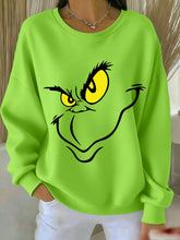 Damen lustige klassische Weihnachts-Zeichentrick figur Print Casual Sweatshirt
